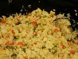 A picture of Crockpot quinoa and vegetables.