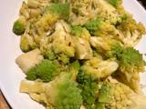 A picture of Blanched then sautéed romanesco broccoli in garlic, butter & soy sauce.