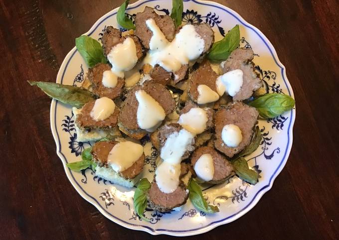 A picture of California Farm Venison Meatballs on Toast.