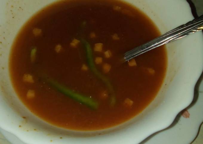 A picture of Spicy tomato soup.