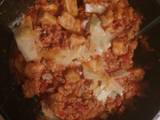 A picture of Gnocchi with Pork mince and Chopped Tomatoes.