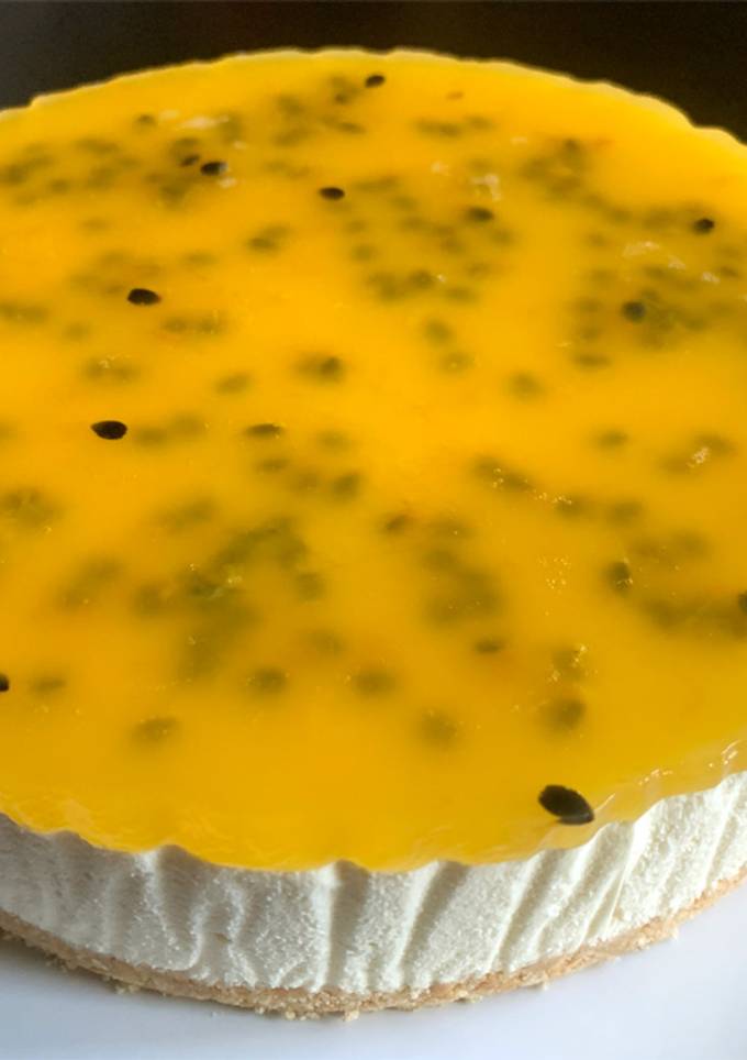 A picture of Passionfruit Cheesecake.