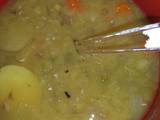 A picture of Vegetable lentil crockpot soup.