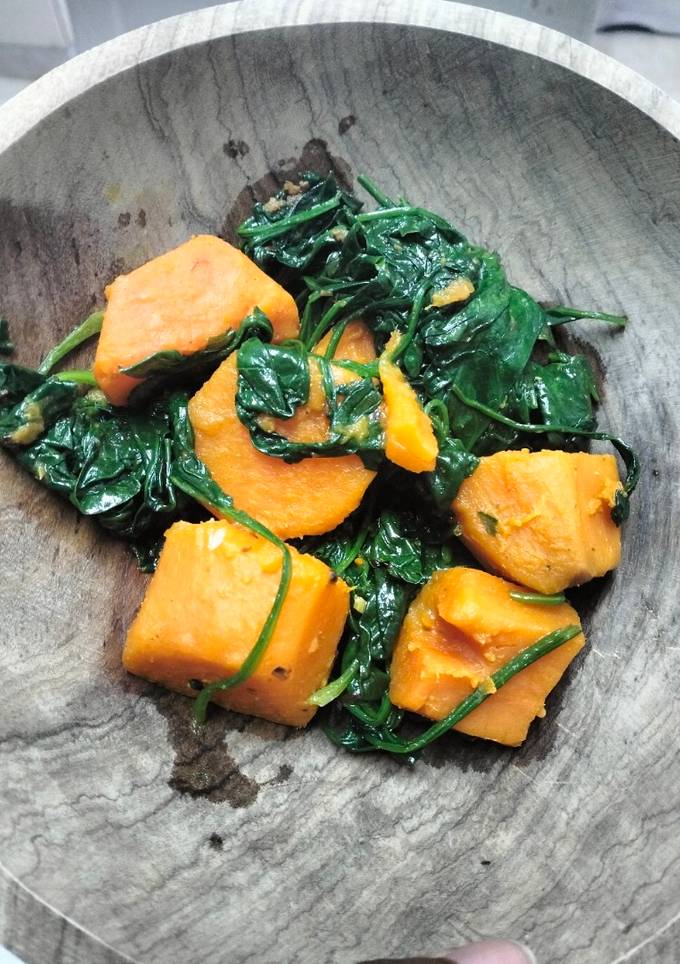 A picture of Sweet potato and spinach stew.