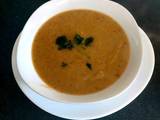 A picture of My thick Celeriac and Aubergine Soup.