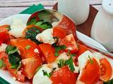 A picture of Caprese salad.