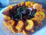 A picture of Plantain and vegetable sauce.