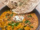 A picture of Roasted Aubergine & Coconut Dahl.