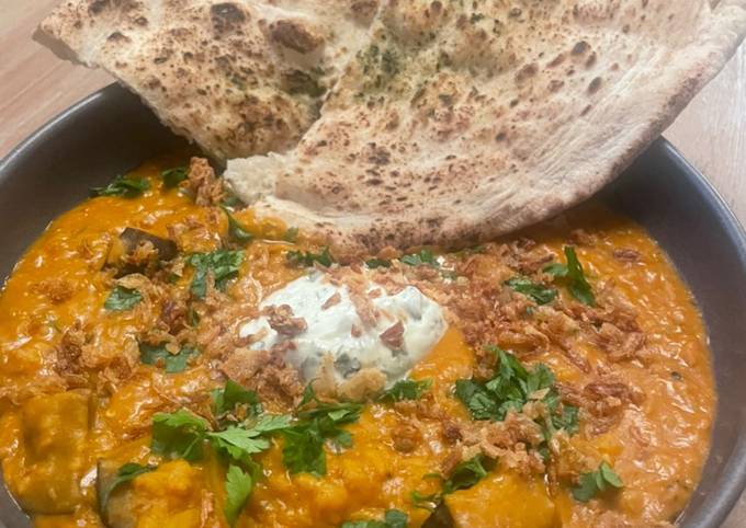 A picture of Roasted Aubergine & Coconut Dahl.