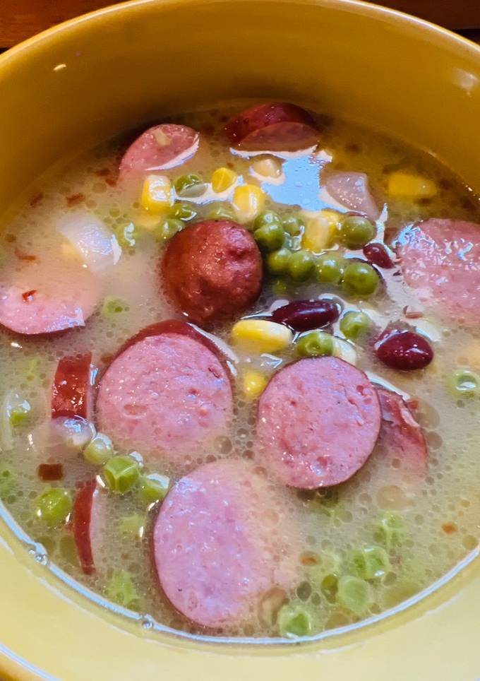 A picture of 2 ~ Bean Soup with Kielbasa.