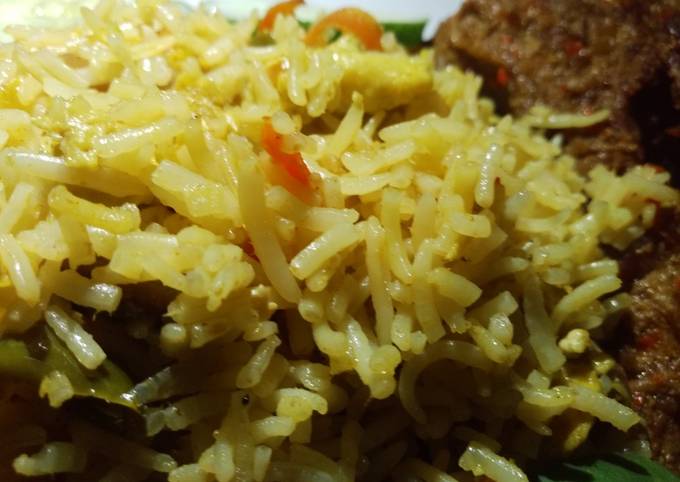 A picture of Vegetable fried basmati rice.