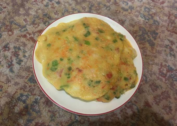 A picture of Vegetables pancake 🥞.