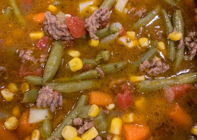 A picture of Hamburger Vegetable Soup.