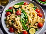 A picture of Pasta Primavera.