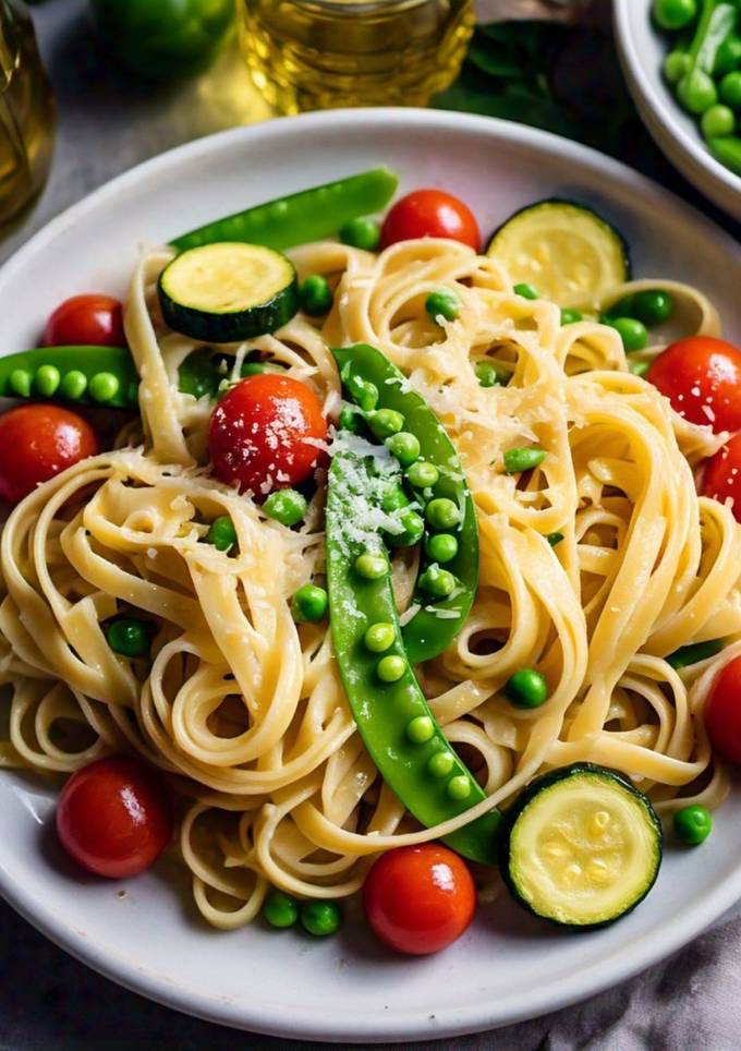 A picture of Pasta Primavera.