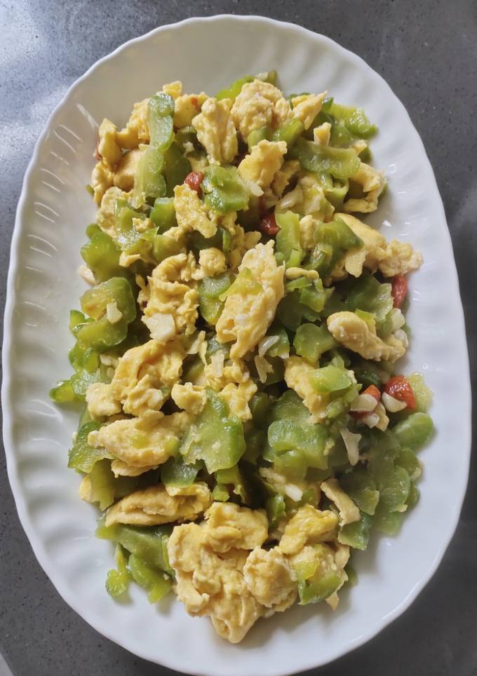 A picture of Ampalaya con Egg.