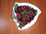 A picture of Beetroot & pomegranate salad🥗🌶️🧅.