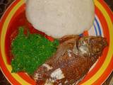 A picture of Fried Fish sukuma ugali.