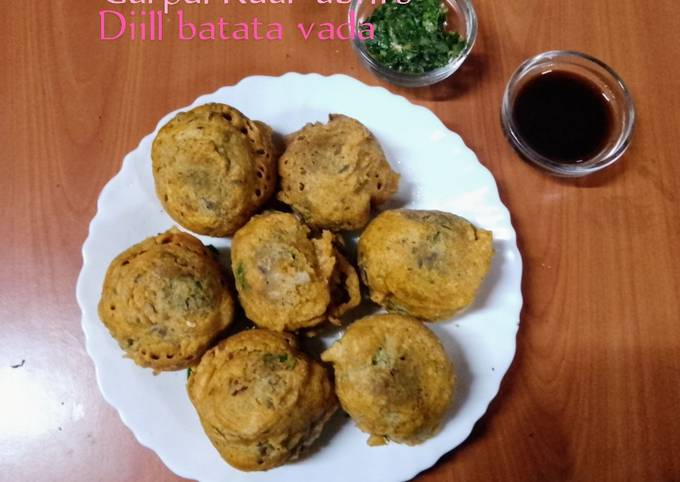 A picture of Dill batata vada.