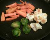 A picture of step 3 of Vegetable stir fry  and boiled egg.