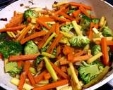 A picture of step 2 of Stir fried veggies.