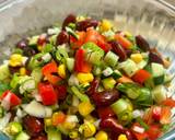 A picture of step 4 of Vegetable salad with red beans.