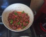 A picture of step 5 of Wet Fried Gizzards and traditional vegetables.