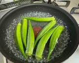 A picture of step 1 of Japanese Okra Tofu.