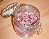 A picture of step 6 of Pickled Red Onions.