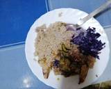 A picture of step 12 of #themchallengPilau, purple cabbage and kienyenji chicken.