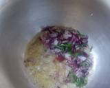 A picture of step 1 of Fried sukuma wiki.