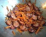 A picture of step 1 of Sautéed cabbage and carrot with sausage.