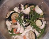 A picture of step 1 of Soup : mushrooms, eggplant, carrots, French beans#themechallenge.