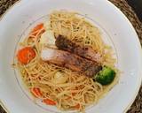 A picture of step 4 of Simple Grilled Fish Vegetables Aglio Olio Pasta.