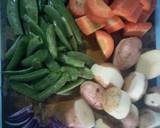 A picture of step 2 of Ginger, garlic and rosemary vegetables.