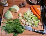 A picture of step 1 of Seasonal vegetable pie with pumpkin mash and West Country cheddar crumb.