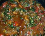 A picture of step 8 of Alkubus with vegetable soup.