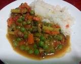 A picture of step 7 of White Rice with vegetables#vegetable contest.