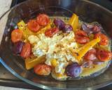 A picture of step 4 of Roasted Aubergine, Peppers & Tomatoes with Feta.