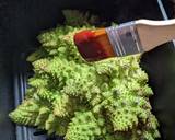 A picture of step 7 of Air-fryer romanesco broccoli cauliflower done two ways.