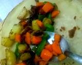 A picture of step 3 of Stir Fry Veggie Stuffed Crêpes.