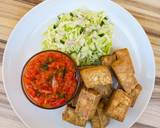 A picture of step 3 of Awara/Tofu/ Soybeans Cheese with Vegetables & Pepper Sauce.