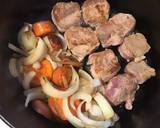 A picture of step 3 of Califoria Farm Pork and Apple Stew.