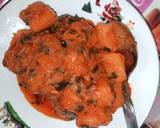 A picture of step 4 of Yam Porridge with vegetable.