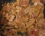 A picture of step 2 of Lambs' liver with mushrooms.