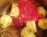 A picture of step 2 of Peas stew with rice and cabbage.