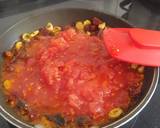 A picture of step 2 of Pasta in spicy chorizo tomato sauce with capers.