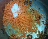 A picture of step 3 of Kienyeji chicken with carrot rice and steamed cabbage.