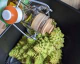 A picture of step 3 of Air-fryer romanesco broccoli cauliflower done two ways.