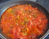 A picture of step 3 of Pasta in spicy chorizo tomato sauce with capers.